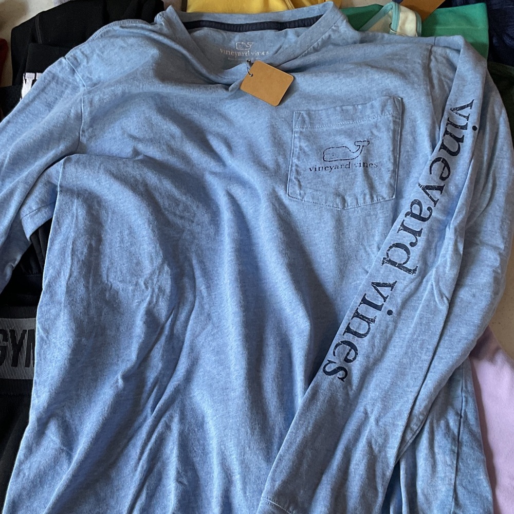 Vineyard Vines Light Blue Long Sleeve Tee